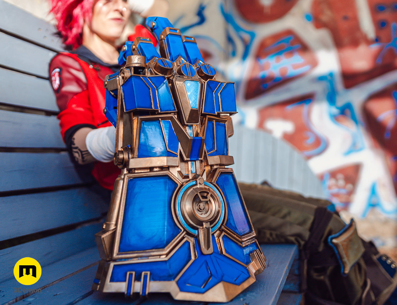 Vi Gauntlets / Gloves with Movable Fingers for Cosplay from Arcane, League of Legends